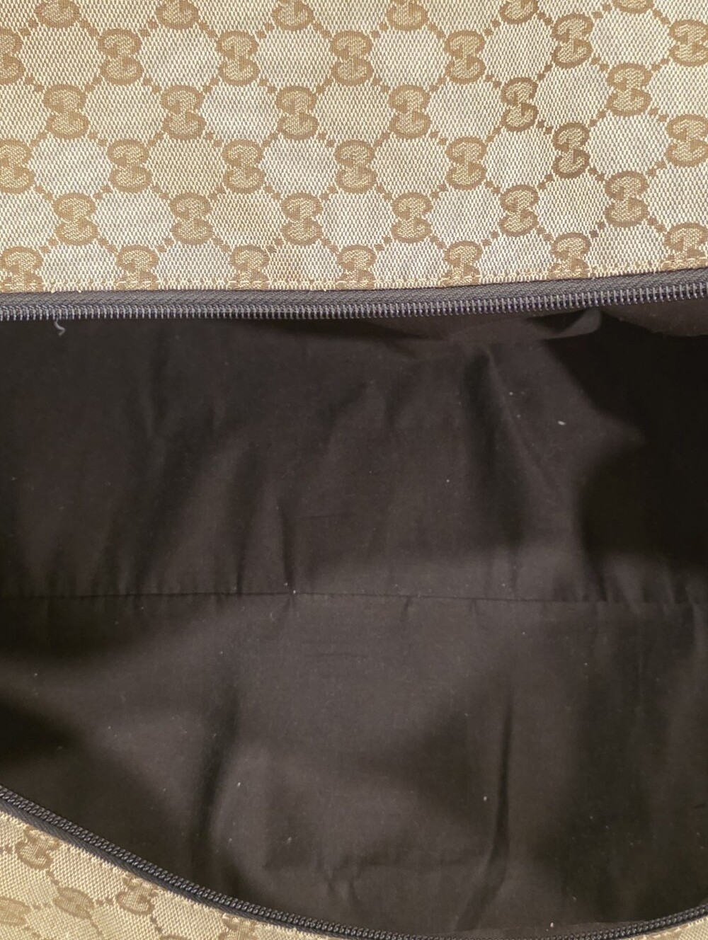 GUCCI GG Monogram Web Large Collapsible Carry On Duffle Beige Brown - Picture 4 of 12
